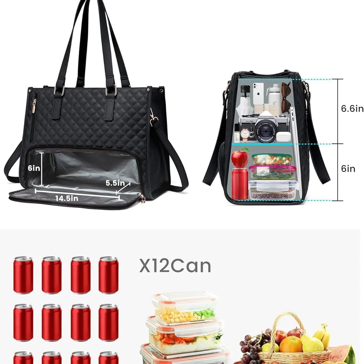 Women's Insulated Lunch & Laptop Bag - Musttbuy