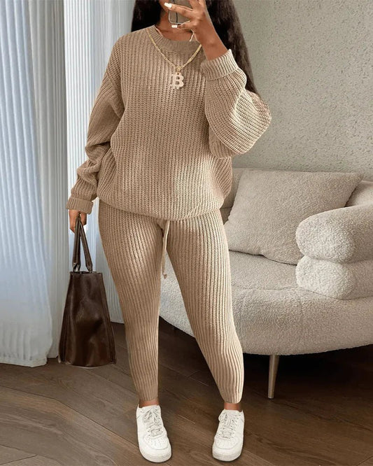 Women's Knitted Wool Suit - Musttbuy
