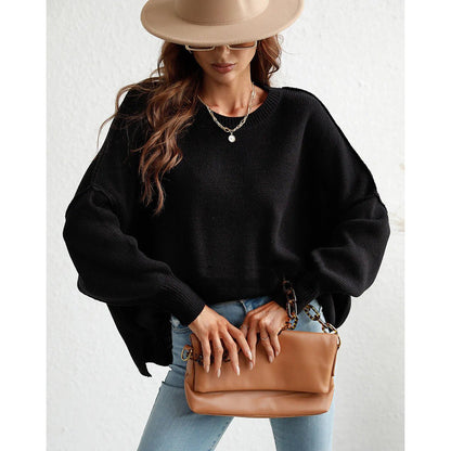 Women's Long Sleeve Crew Neck Sweater - Musttbuy