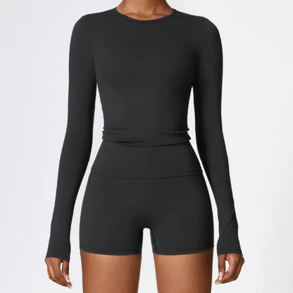 Women's Long Sleeve Sports Yoga Top - Musttbuy