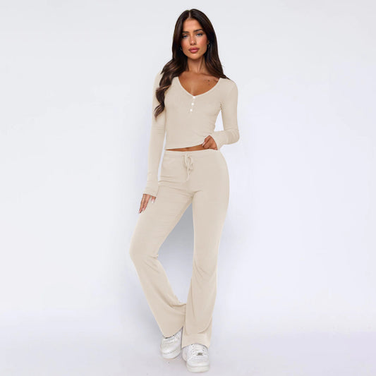 Women's Long Sleeve Top & Pants Set - Musttbuy