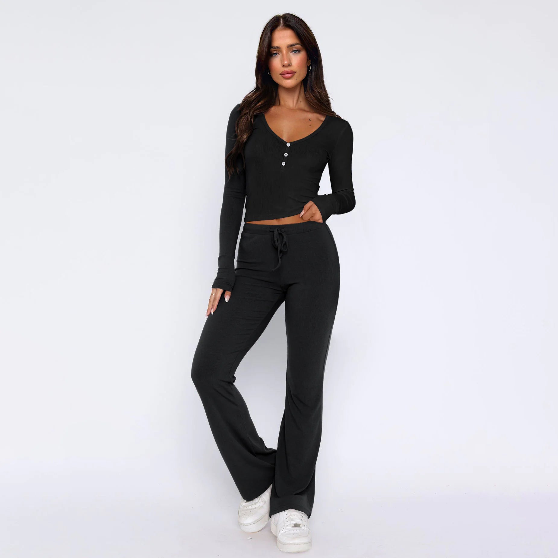 Women's Long Sleeve Top & Pants Set - Musttbuy