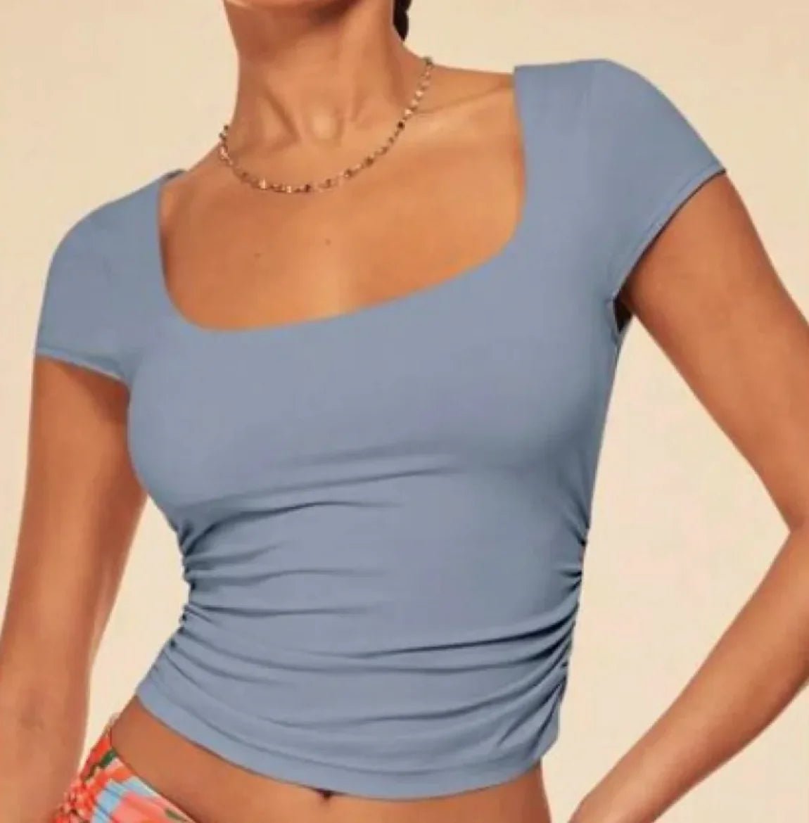 Women's Square Neck Casual T-shirt - Musttbuy