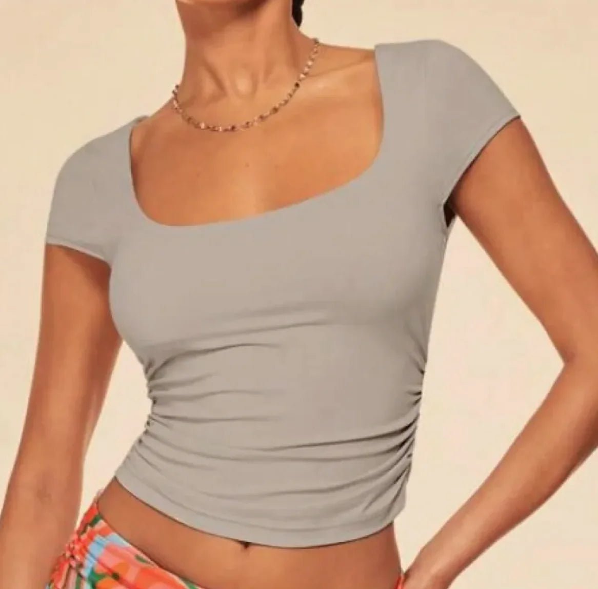 Women's Square Neck Casual T-shirt - Musttbuy
