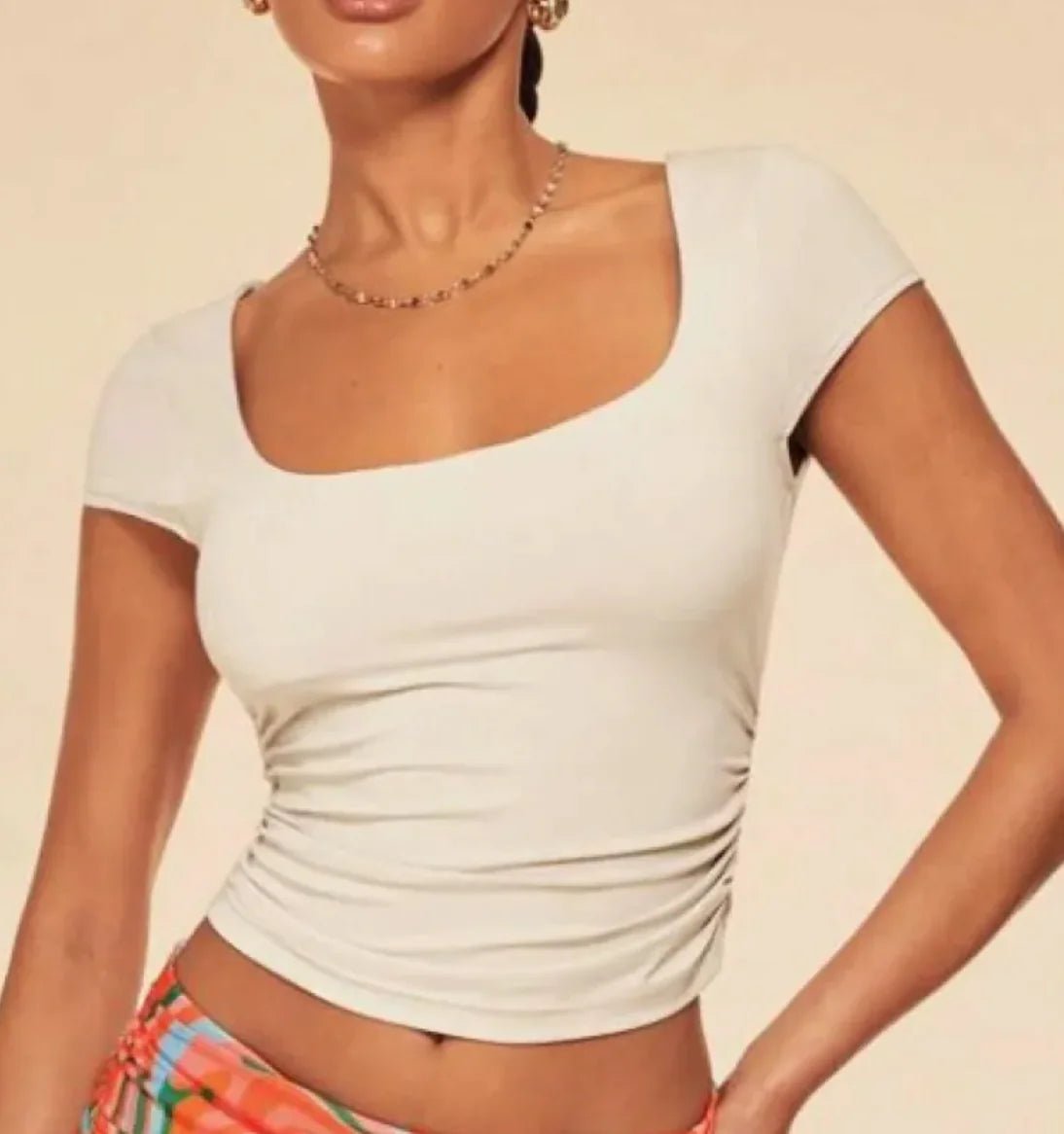 Women's Square Neck Casual T-shirt - Musttbuy