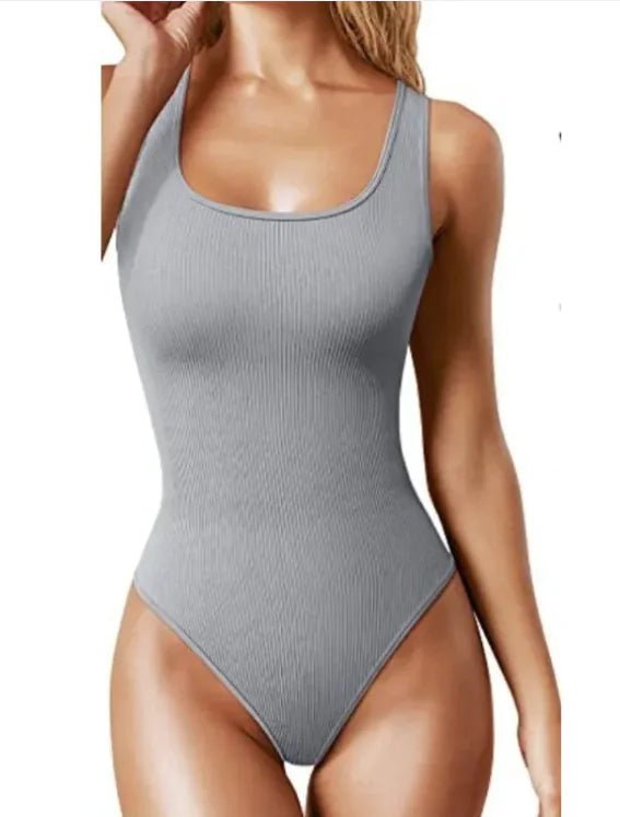 Women's U - Neck Sleeveless Bodycon bodysuit. - Musttbuy