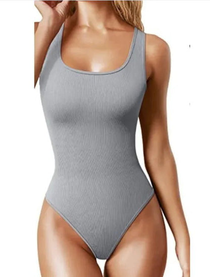 Women's U - Neck Sleeveless Bodycon bodysuit. - Musttbuy