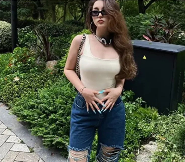 Women's U - Neck Sleeveless Bodycon bodysuit. - Musttbuy