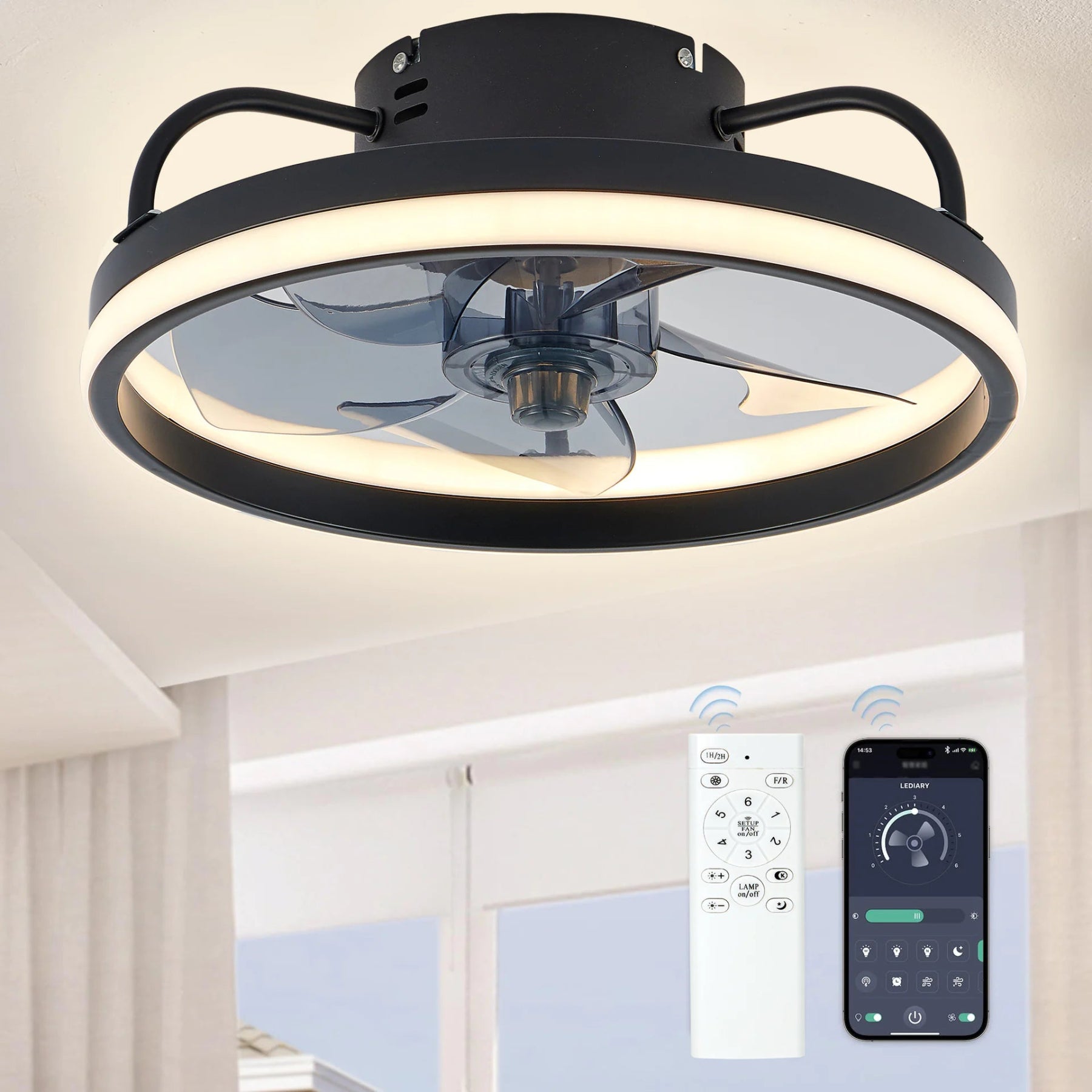 Wrought Iron LED Fan Lamp - Musttbuy