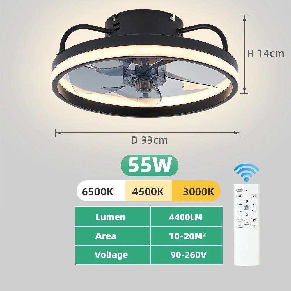 Wrought Iron LED Fan Lamp - Musttbuy