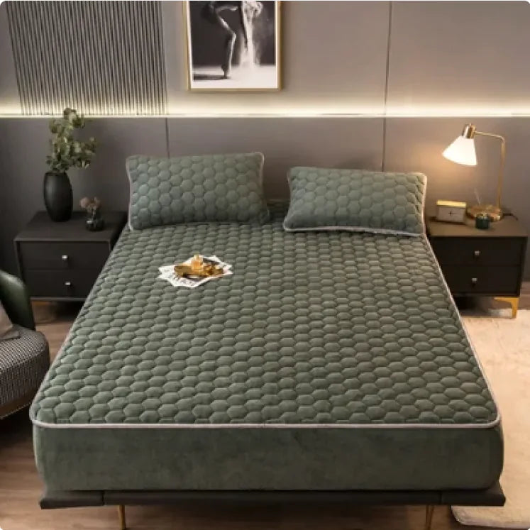 3-Piece Brushed Quilted Mattress Set