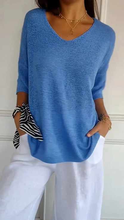 Trendy V-Neck Top